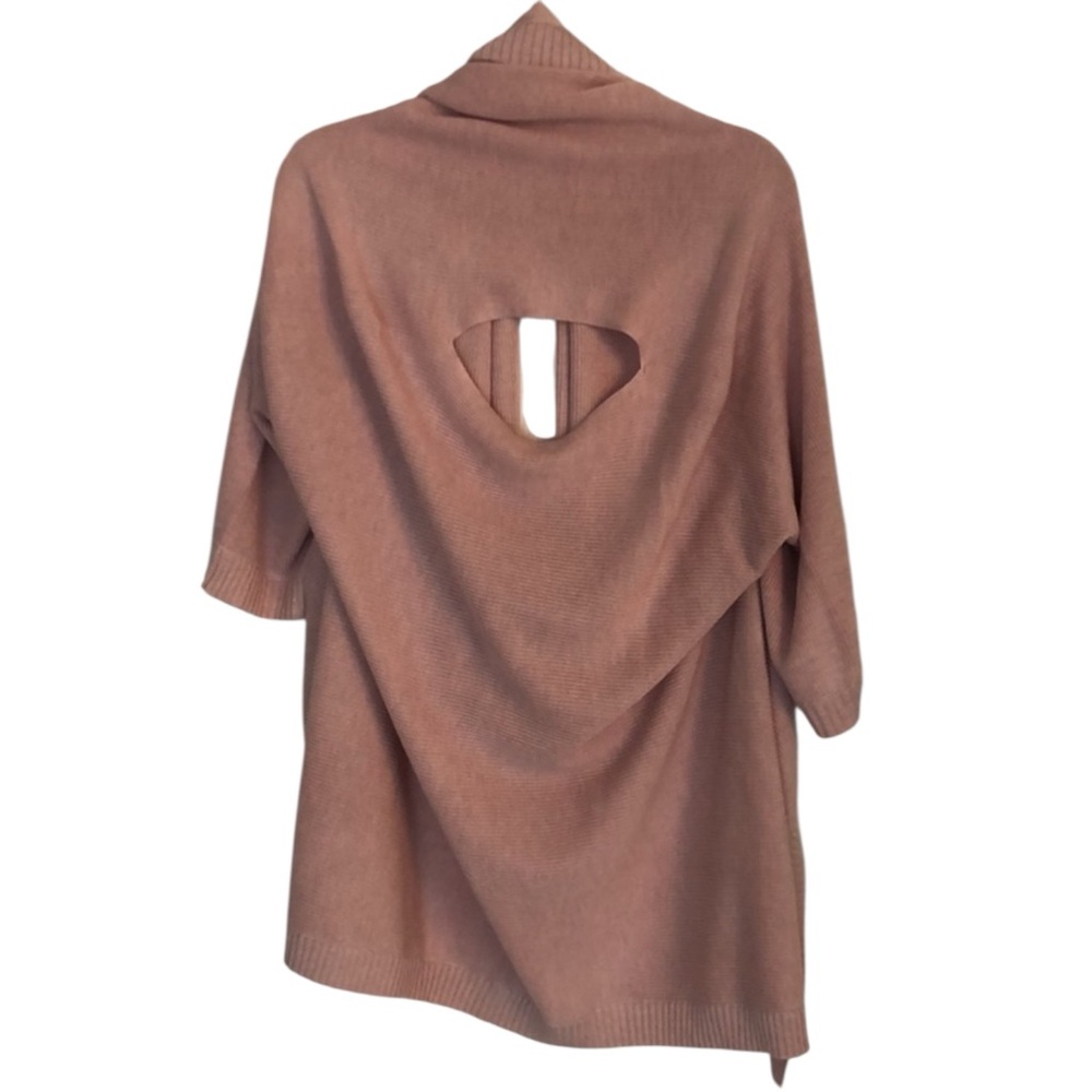 LULULEMON Divinity Poncho/Knit Kimono Sweater in Heathered Misty Pink — One Size - Picture 4 of 7